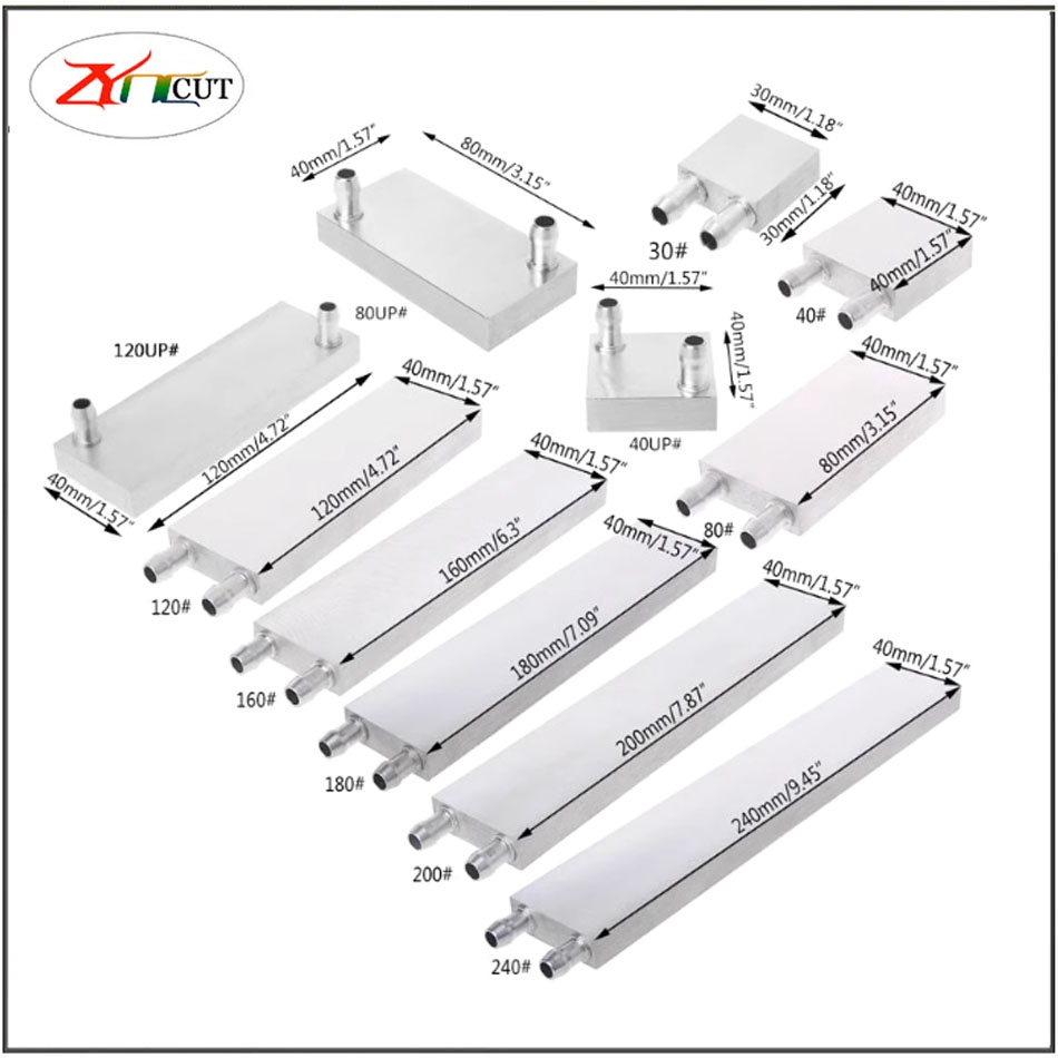 40 80mm CPU Aluminum water-coo - огляд і ціна Cpu Heatsink