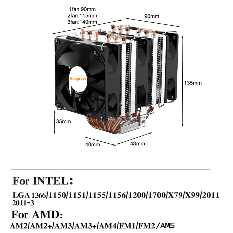 6 Heat Pipe CPU Air Cooler 4Pi - огляд і ціна Cpu Heatsink