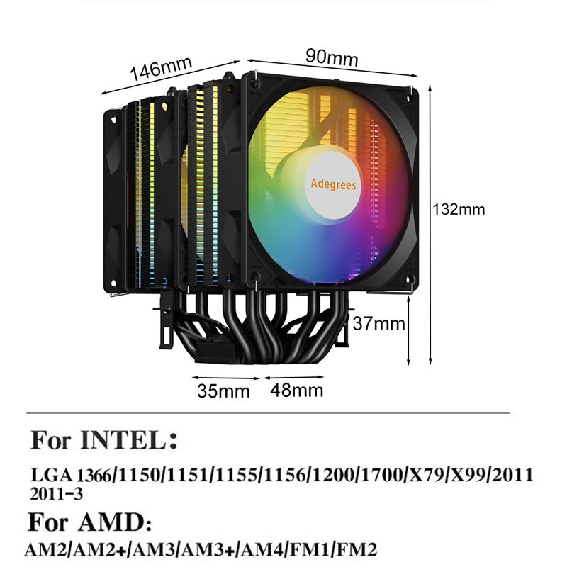 CPU Air Cooler AM4 6 Heat Pipe - огляд і ціна Air Cooler Cpu